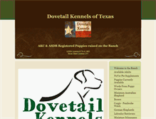 Tablet Screenshot of dovetailkennels.com